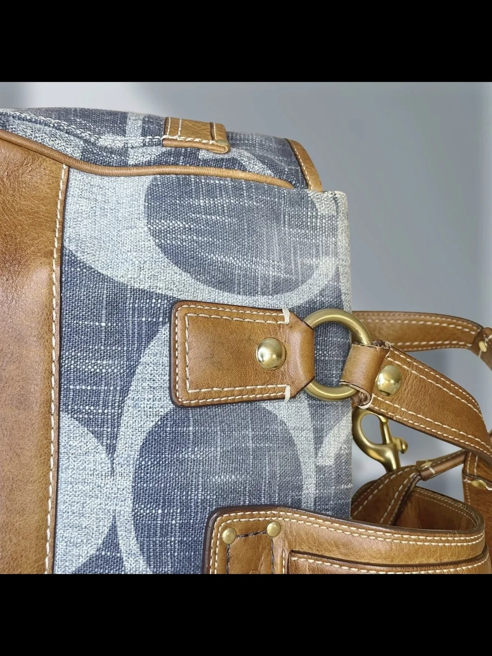 Coach Denim Mandy Legacy Handbag